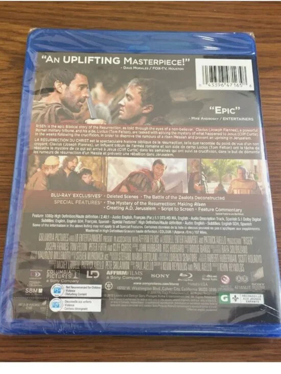 NEW Risen (Blu-ray Disc) Life of Jesus Christ Joseph Fiennes - Picture 2 of 2